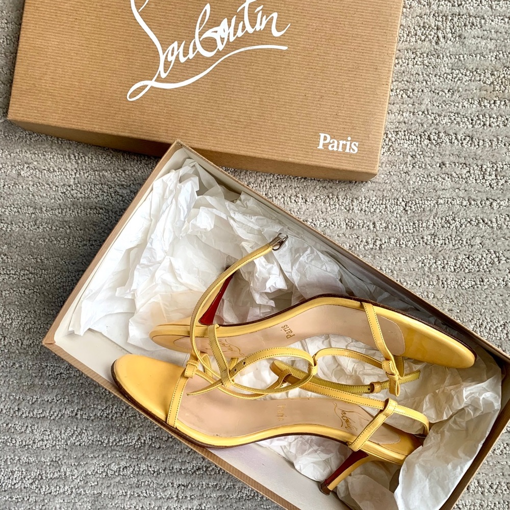 Christian Louboutin strappy heels - worn once